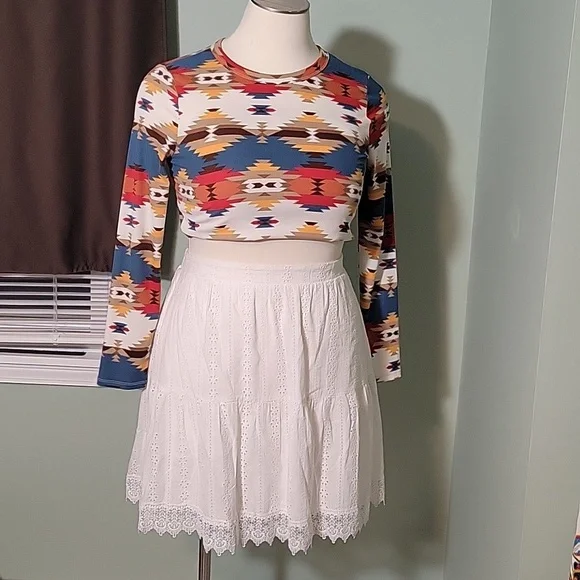 NOBO Aztec Western Print Longsleeve shirt - Picture 3 of 5